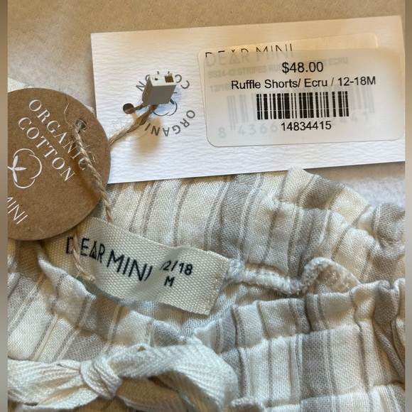 NWT Dear Mini Stripe Ruffle Shorts size 12-18M - Picture 3 of 9